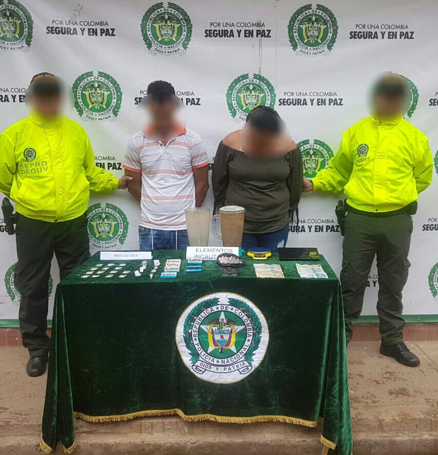 Policía Guaviare captura dos personas por tráfico, fabricación y porte de estupefacientes