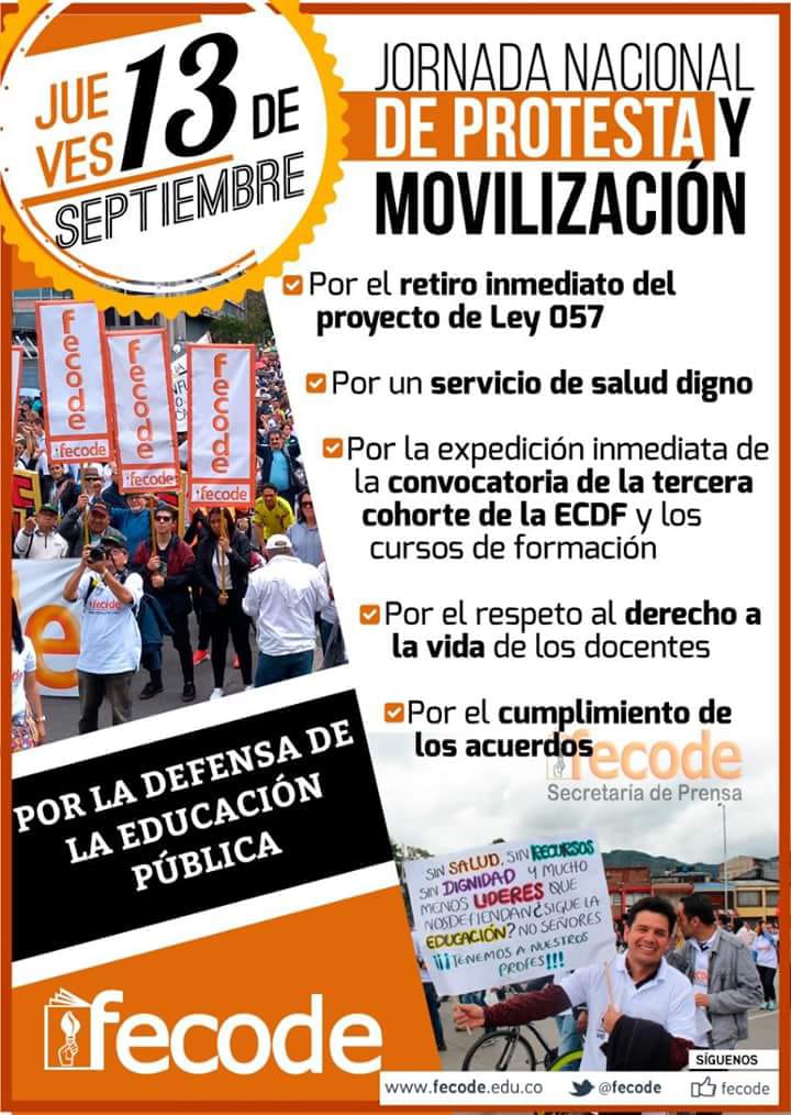 Conozca los puntos claves de la movilización el próximo 13 de septiembre / Marandua Stereo