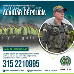 Abiertas las inscripciones para definir su situación militar como Auxiliar de Policía