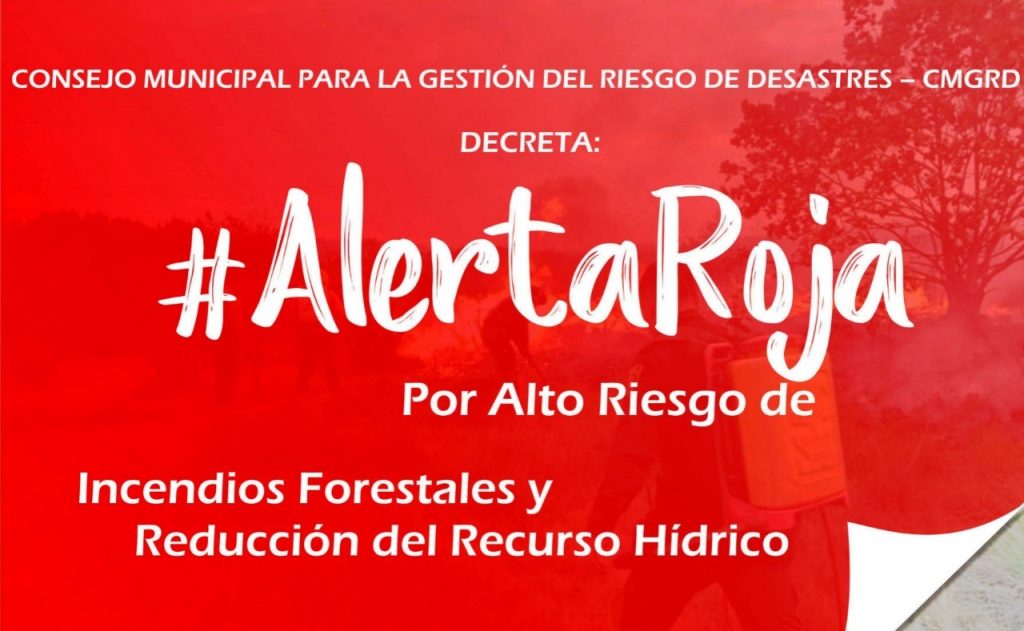 Decretan alerta roja por incendios forestales y reducción del recurso hídrico