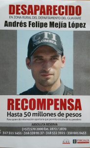 Agente del CTI cumplió cinco años desaparecido en Guaviare