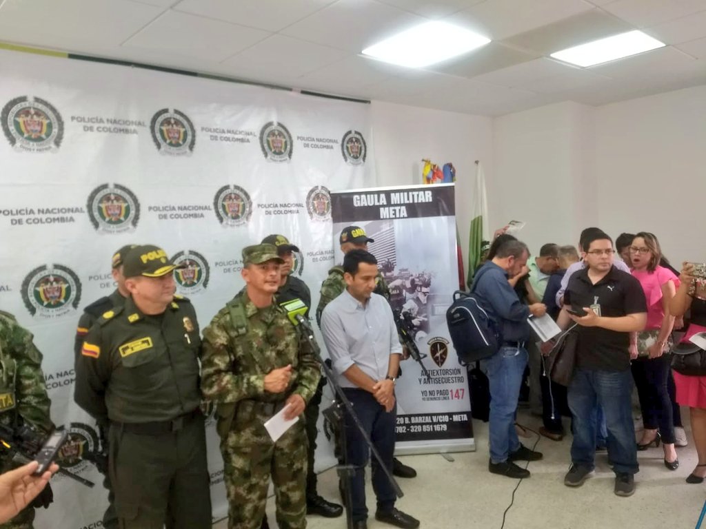 Rueda de Prensa capturas de nueve personas de la banda "Los Tesos".- Foto/ Cuarta División del Ejército