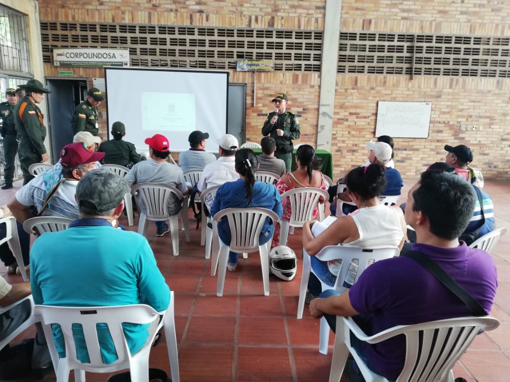 Policía Guaviare se reunió con Corpolindosa - Foto/ Policía Guaviare.