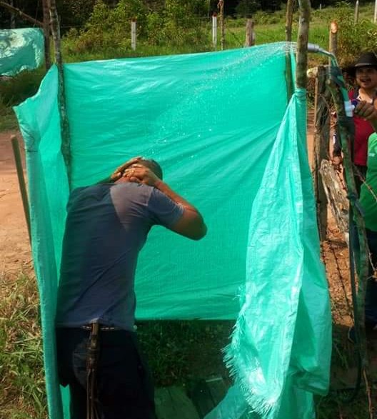 Campesinos de cuatro veredas instalan puestos de desinfección a vehículos y personas