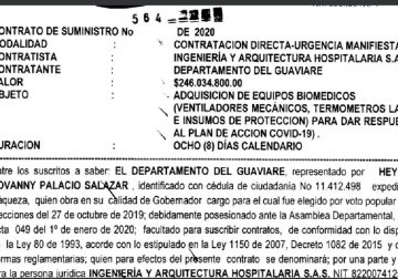 Presuntos sobrecostos en contrato 564 para adquisición de equipos biomédicos