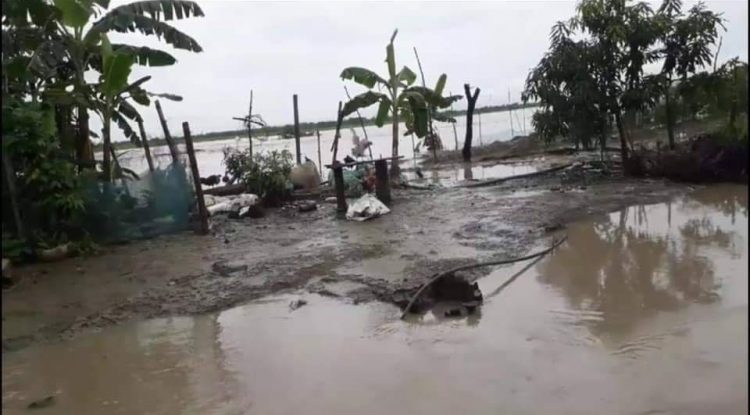 Río Ariari amenaza a centro poblado de Puerto Limón y vía nacional Meta - Guaviare