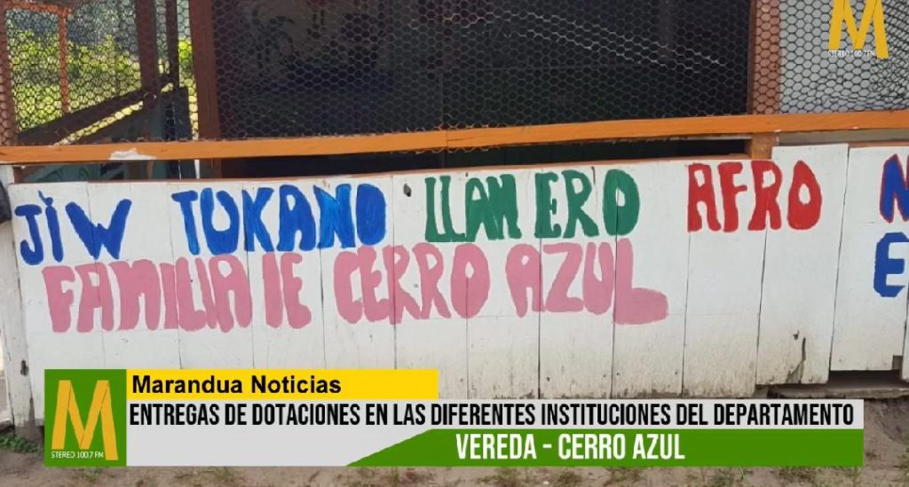 Entregan dotación a Institución Educativa de Cerro Azul, Guaviare