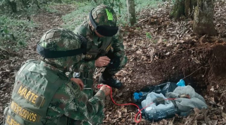 40 minas antipersona halla el Ejército Nacional en el Guaviare