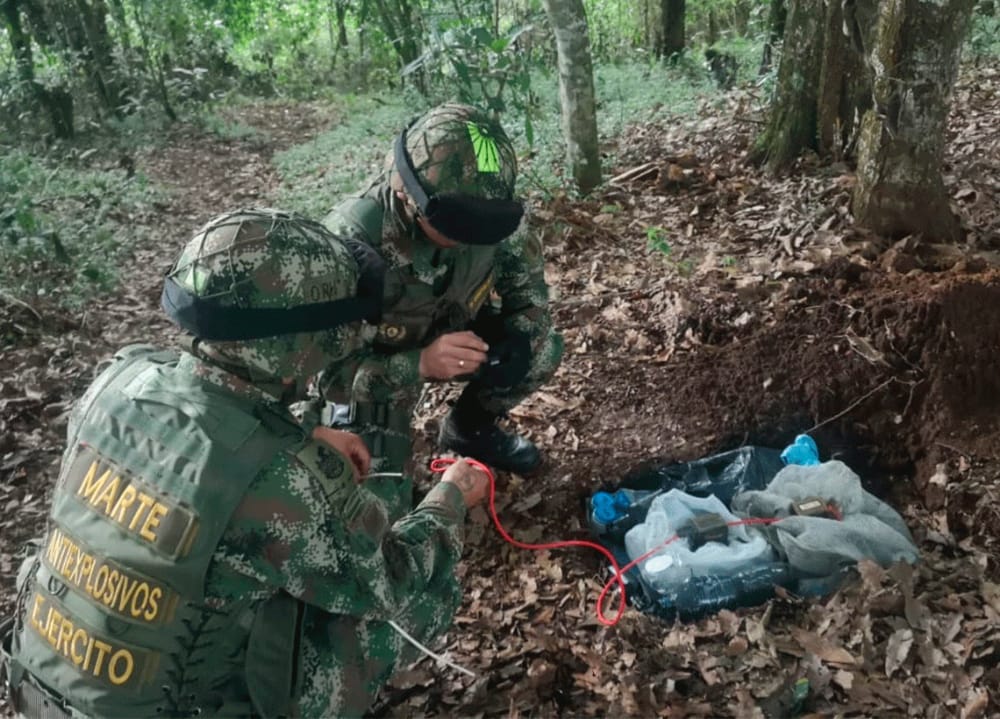 40 minas antipersona halla el Ejército Nacional en el Guaviare