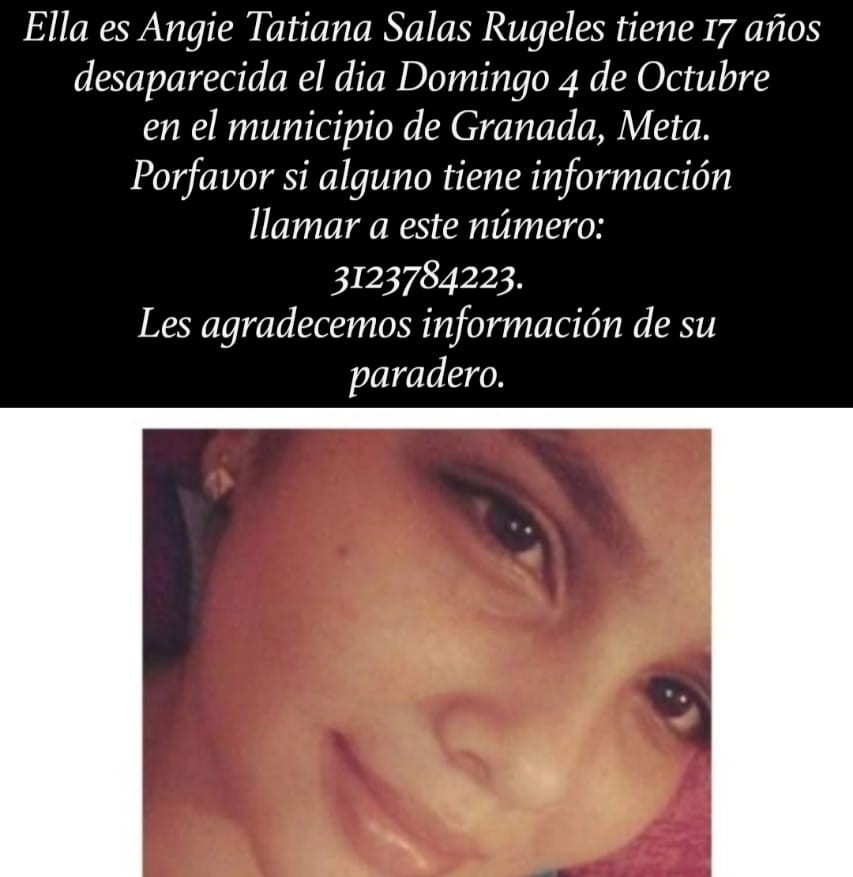 Padre busca a su hija que desapareció el 4 de octubre en Granada, Meta