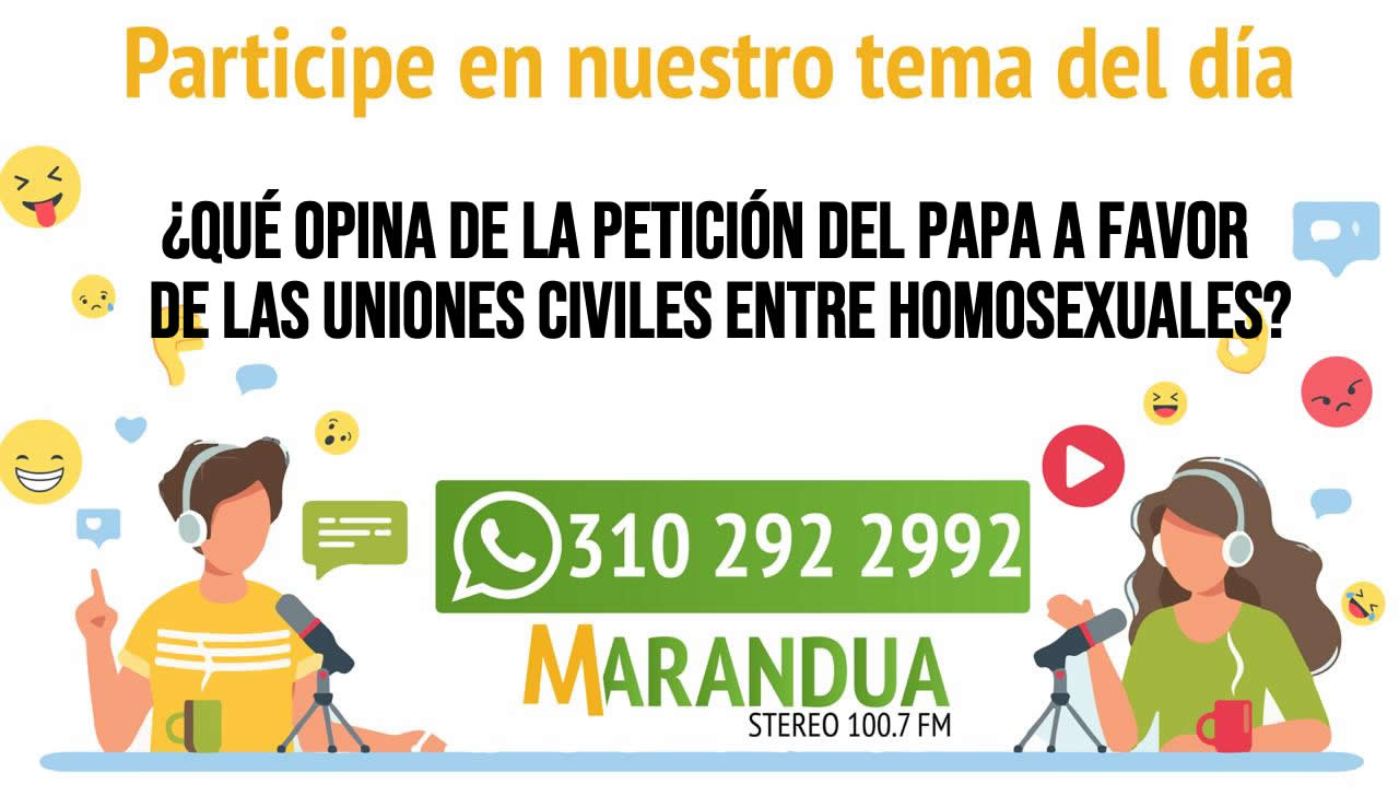 ¿Qué opina de la petición del papa a favor de las uniones civiles entre homosexuales?