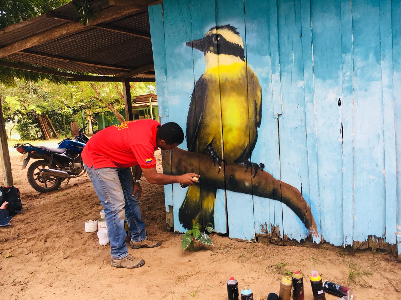 Con murales alusivos a nuestra biodiversidad embellecen a San José del Guaviare