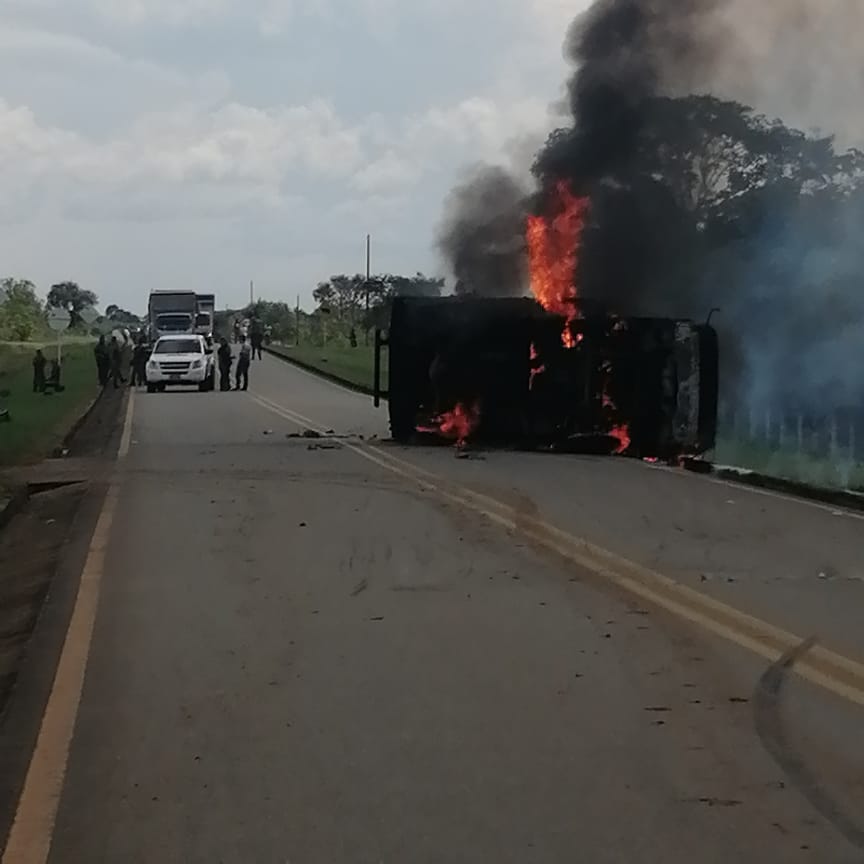 Vehículo militar se accidentó en vía nacional Meta - Guaviare