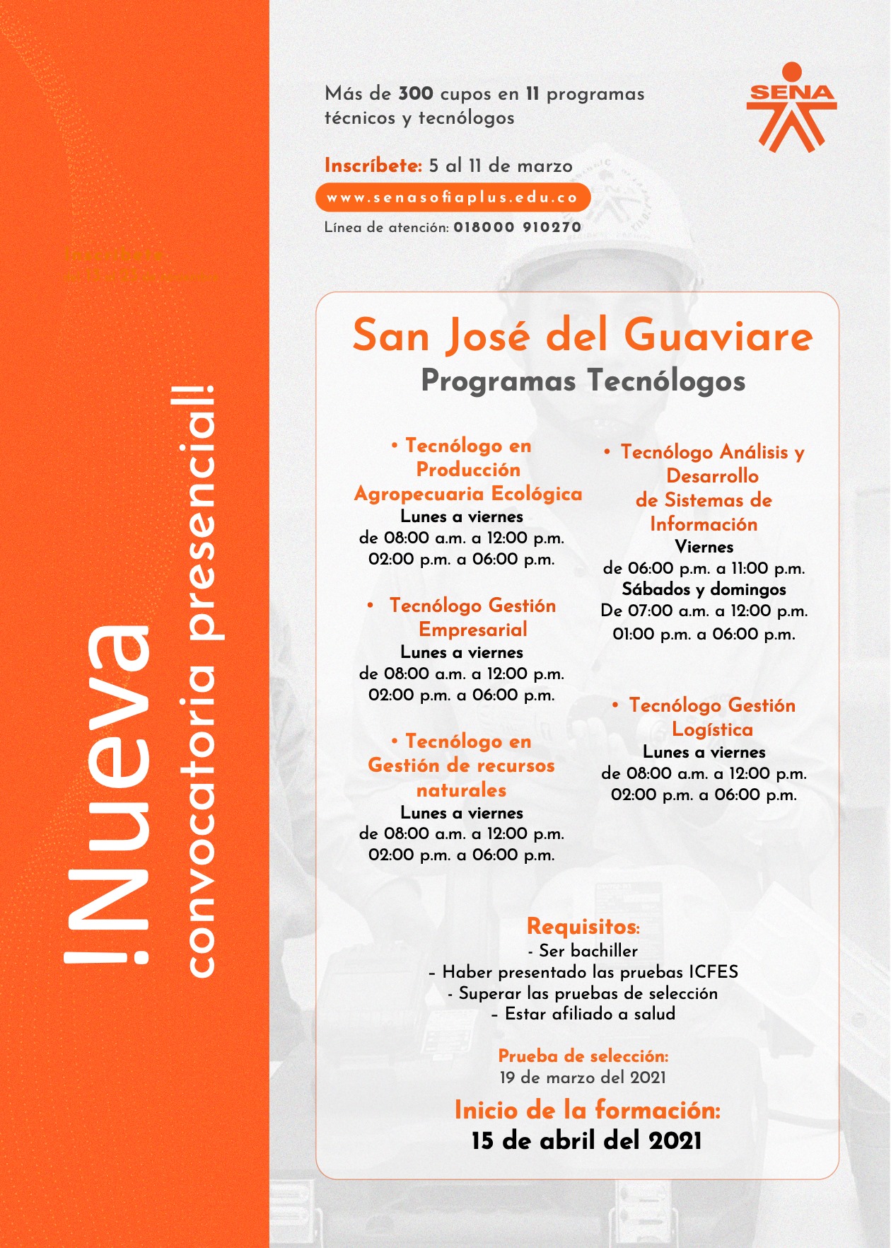 SENA Guaviare abre covocatoria para 11 programas