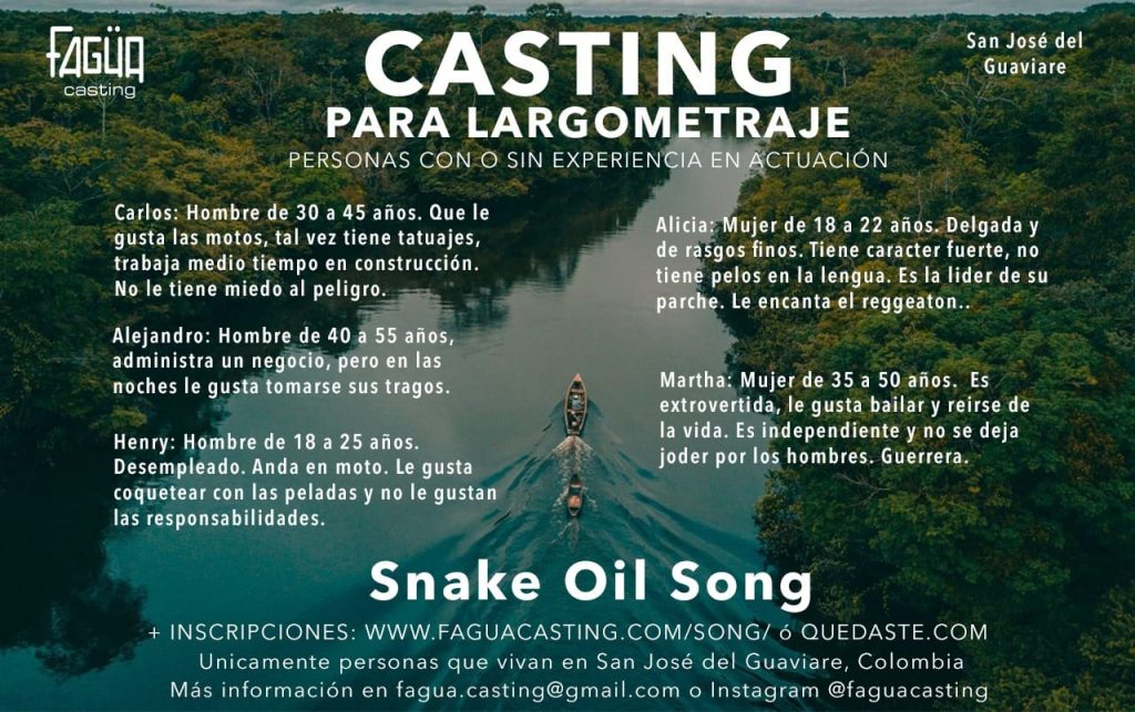 Fagua Casting busca talentos en el Guaviare para un largometraje