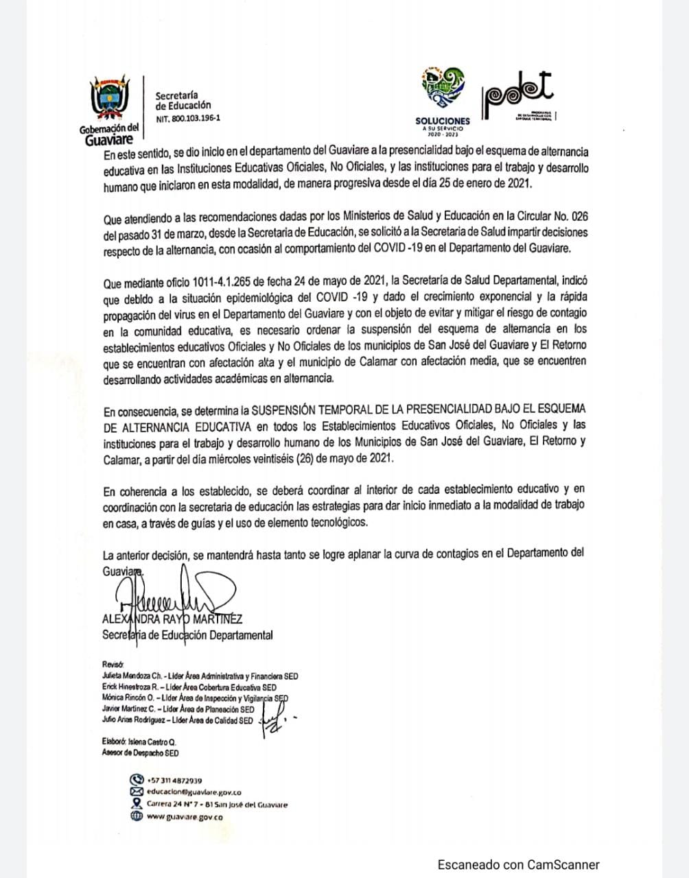 Suspenden clases de alternancia en siete instituciones de Guaviare