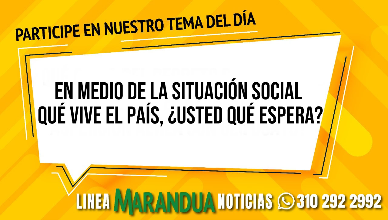 En medio de la situación social qué vive el país, ¿Usted qué espera?