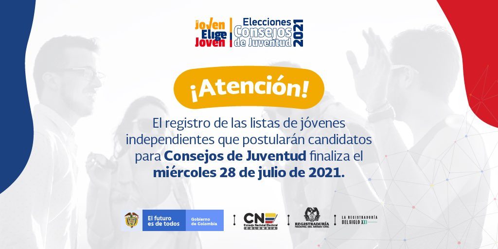 Cuatro listas independientes inscritas para consejos municipales de juventudes