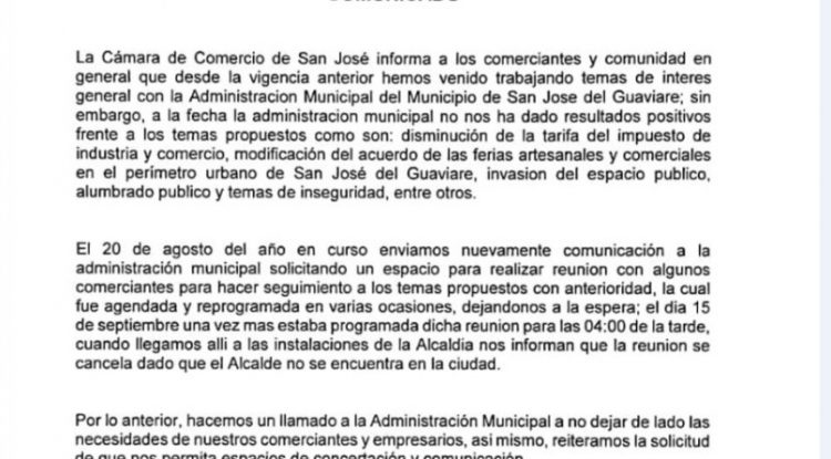 Comerciantes exigen respeto a alcalde Ramón Guevara por desatención a sus peticiones
