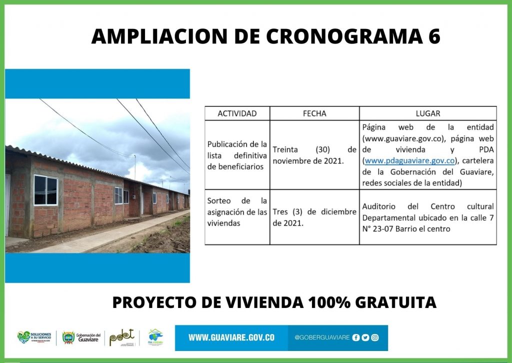 Este 30 de noviembre se conoce lista de beneficiarios de proyecto de vivienda