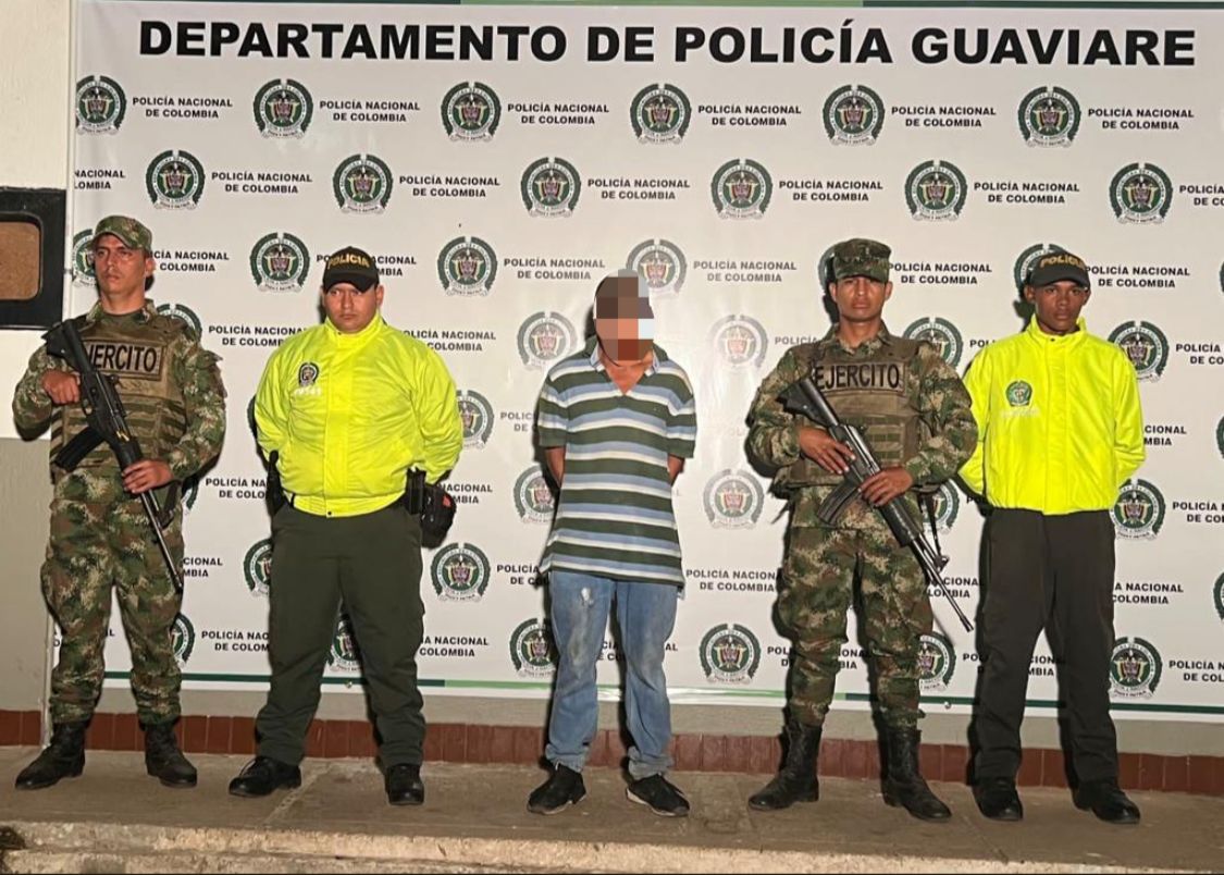 Captura de alias Gemelo. Foto: Ejército Nacional.