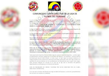 Dirigentes de clubes deportivos sancionados por la Liga de Fútbol del Guaviare se pronunciaron