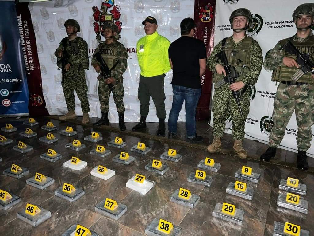 Una persona capturada y 80 kilos de cocaína incautada