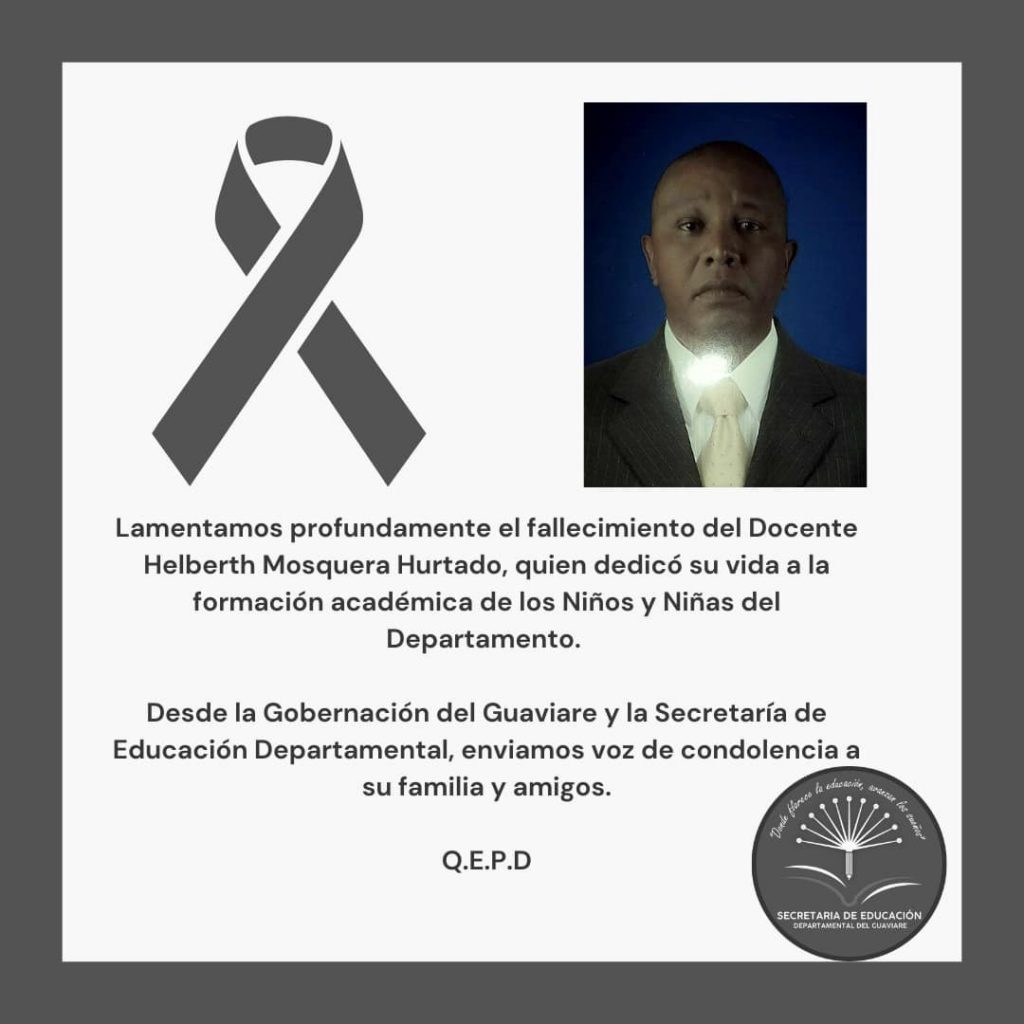 Sector educativo del Guaviare lamenta asesinato de docente en la vereda Arahuato