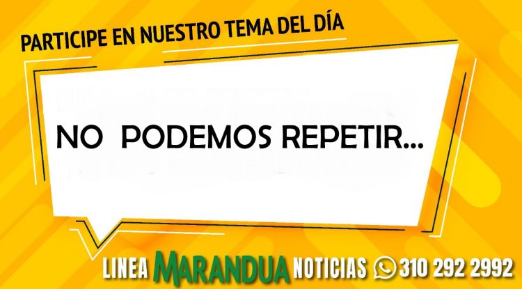 TEMA DEL DÍA: NO PODEMOS REPETIR...