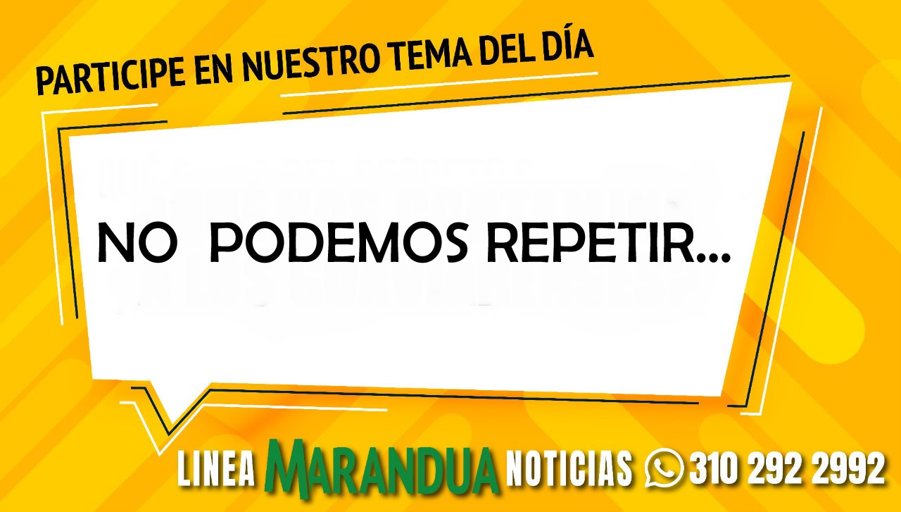 TEMA DEL DÍA: NO PODEMOS REPETIR...