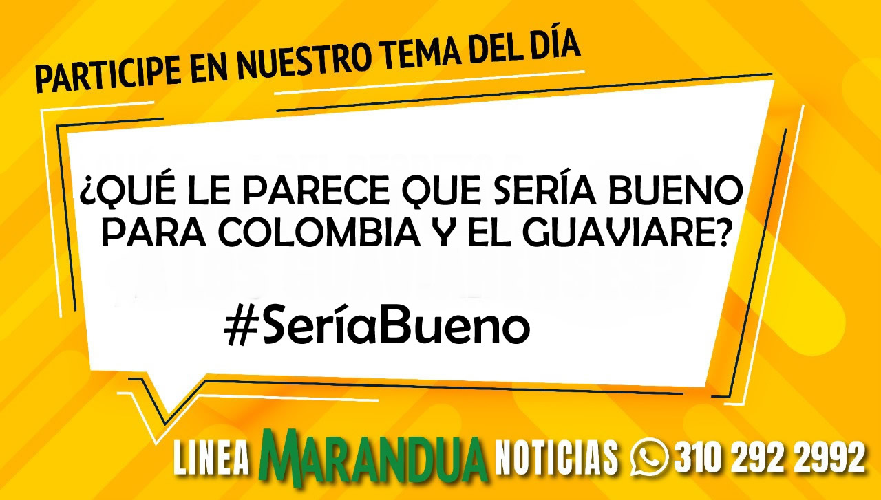 ¿QUÉ LE PARECE QUE SERÍA BUENO PARA COLOMBIA Y EL GUAVIARE?