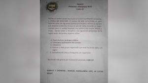 Policía Guaviare investiga veracidad de panfleto que circula en el departamento