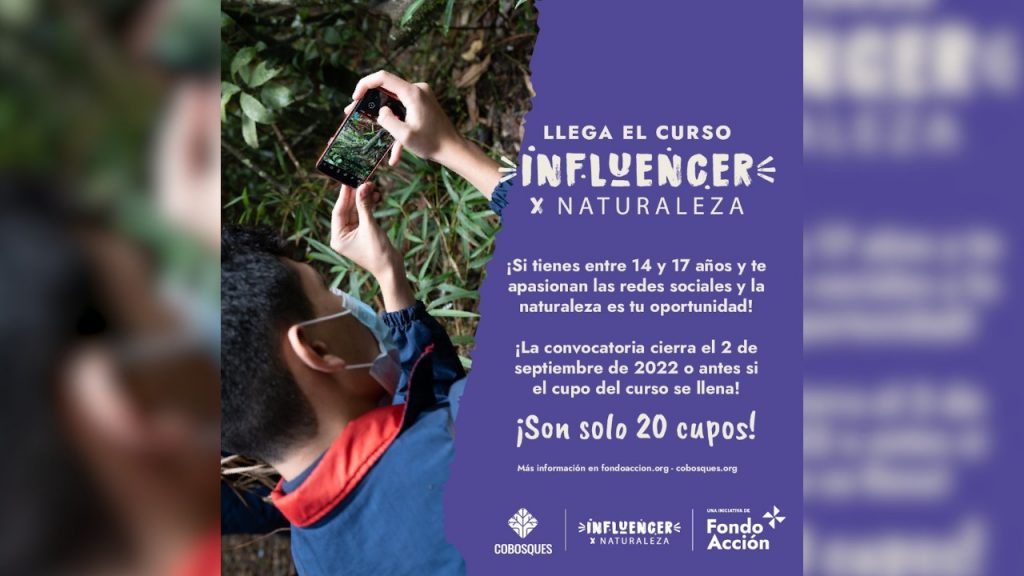 Influencer X Naturaleza: curso virtual dirigido a jóvenes del Guaviare entre 14 y 17 años