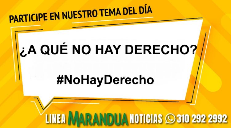 TEMA DEL DÍA: ¿A QUÉ HO HAY DERECHO?