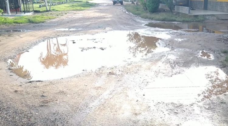 Líder denuncia vía en mal estado en el barrio Santander