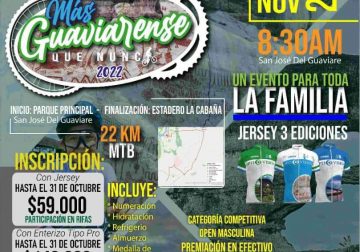 I Travesía ciclística “Más Guaviarense que nunca” se realizará en San José del Guaviare