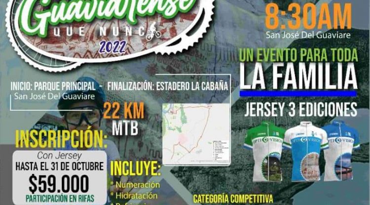 I Travesía ciclística “Más Guaviarense que nunca” se realizará en San José del Guaviare