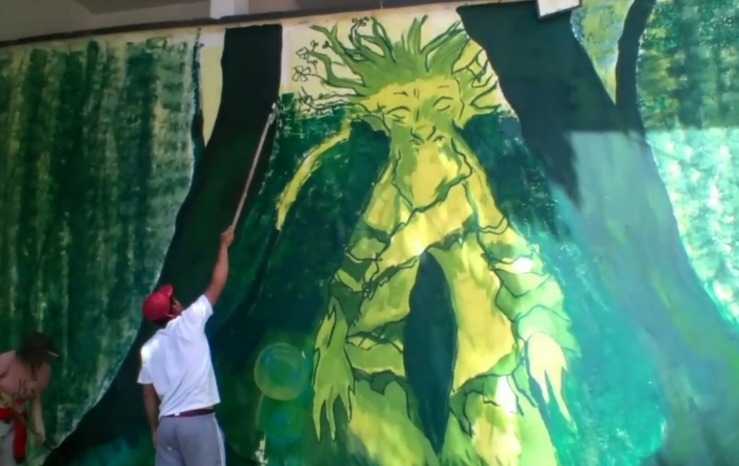 Colectivo Red Magia resalta poder curativo del árbol de Bototo en mural en San José del Guaviare