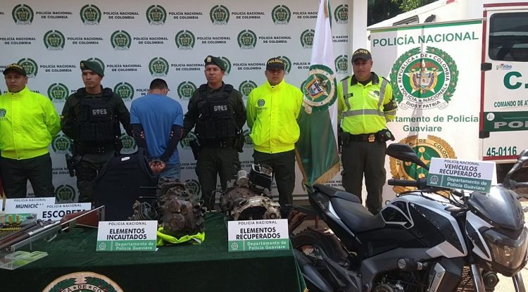 Policía y Ejército Nacional recuperaron una motocicleta hurtada