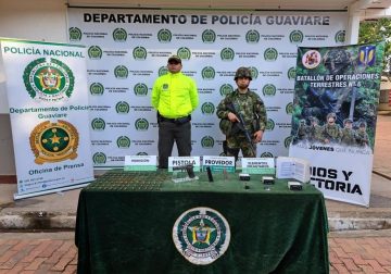Policía y Ejército hallan caleta con armas en Calamar, Guaviare