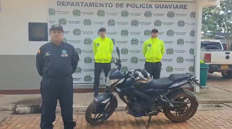 Policía Nacional recuperó motocicicleta en San José del Guaviare