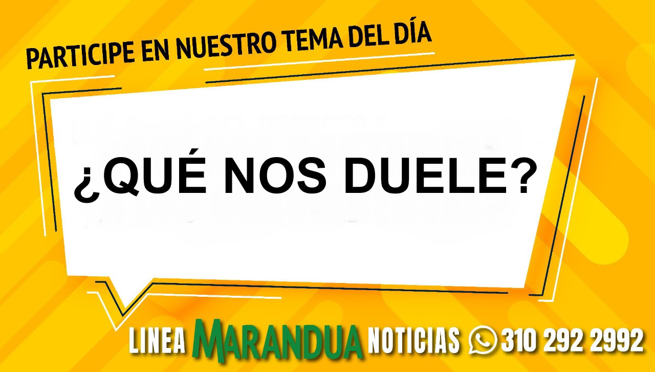 TEMA DEL DÍA: ¿QUÉ NOS DUELE?