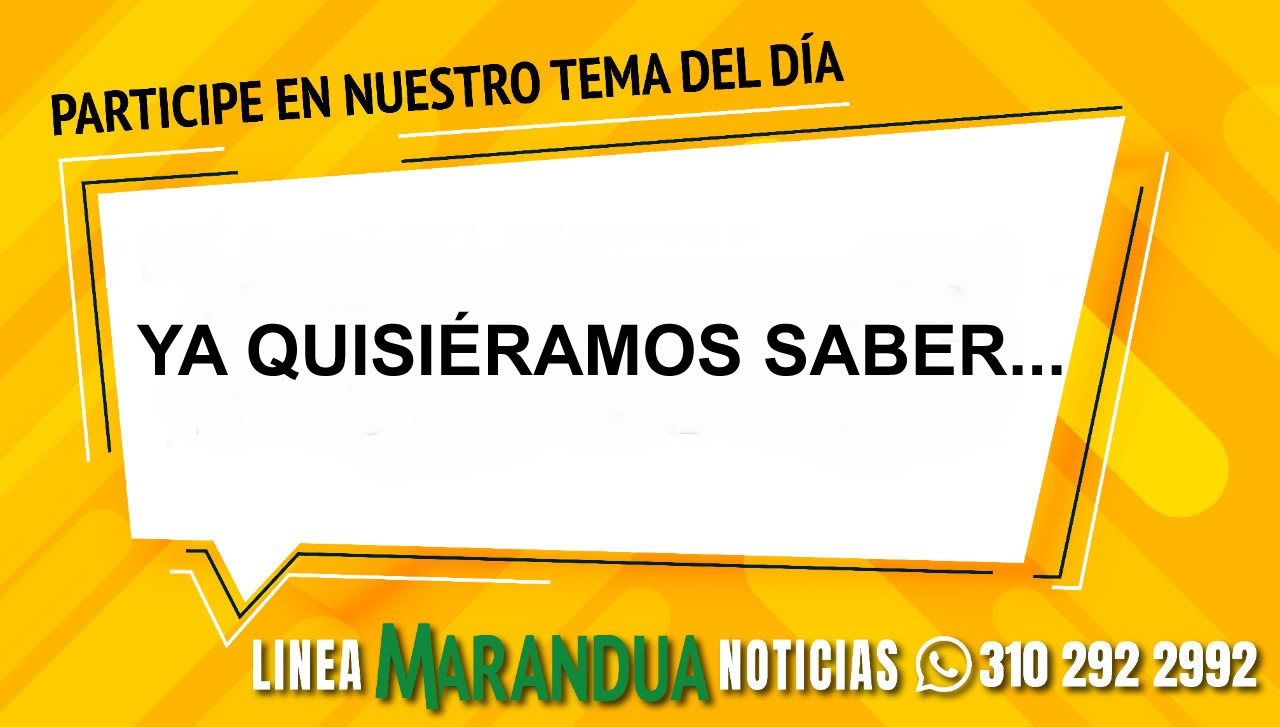 TEMA DEL DÍA: YA QUISIÉRAMOS SABER...