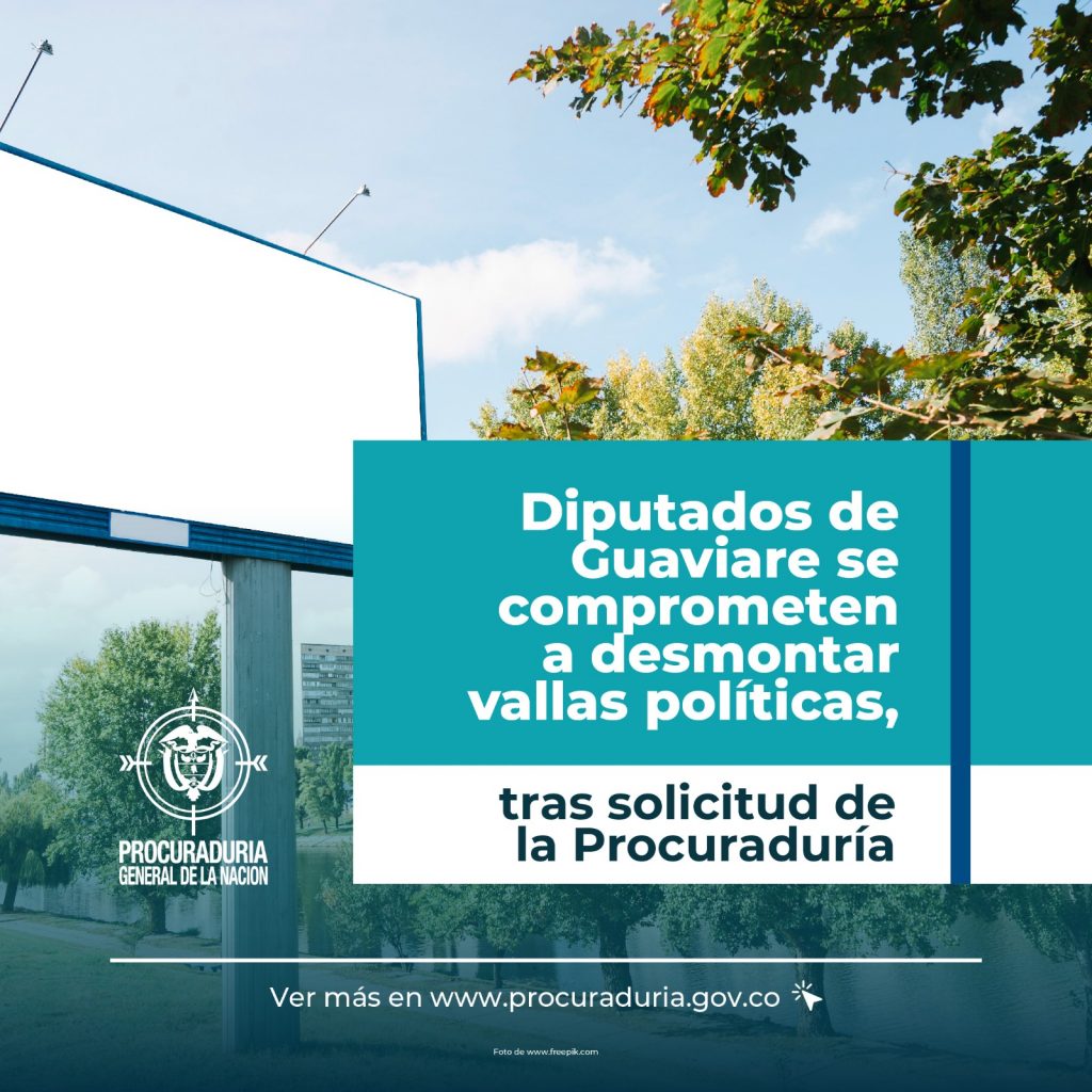 Dos diputados del Guaviare a desmontar vallas con publicidad política