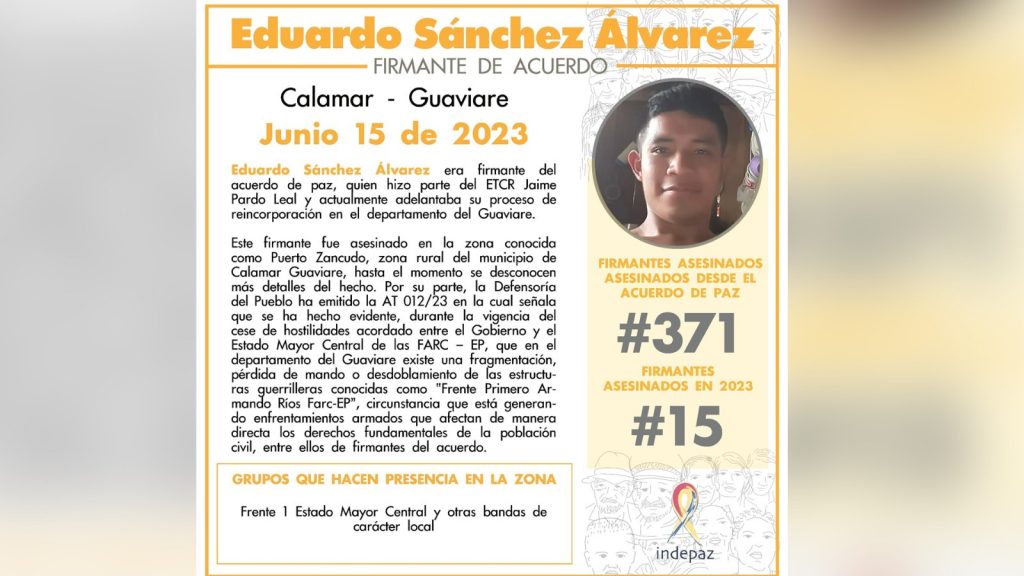 Guaviare: Alcalde de Calamar rechazó homicidio de firmante de paz