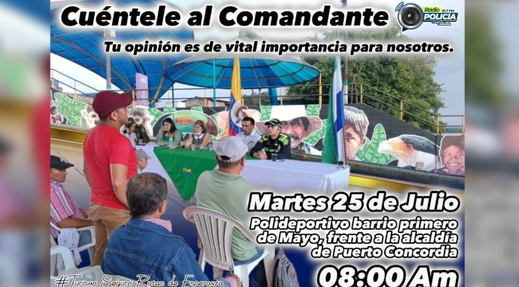 “Cuéntele al Comandante”, programa de la Policía llega a Puerto Concordia, Meta