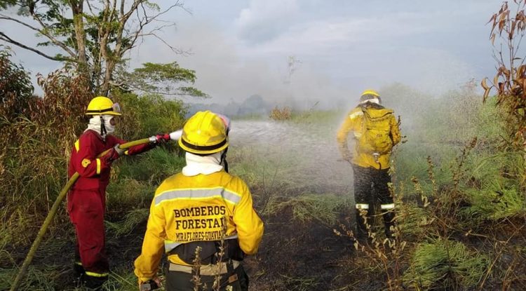 Bomberos de Miraflores capacita para atender incendios forestales
