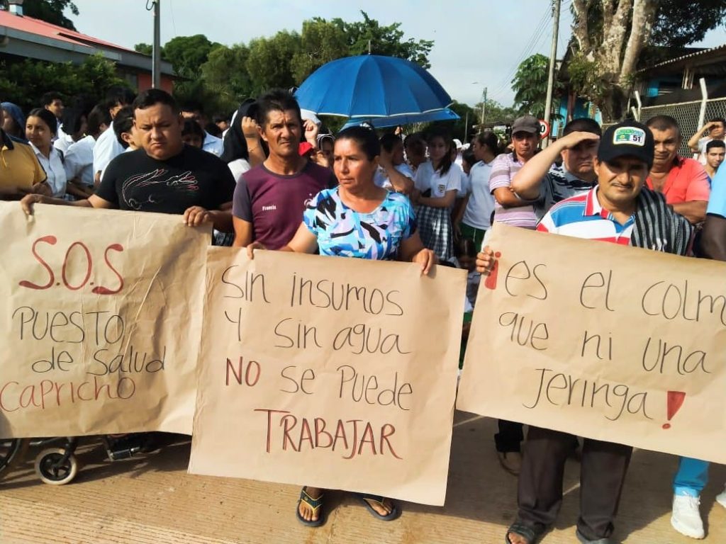 Comunidad protestó por falta de medicamentos en Puesto de Salud de El Capricho