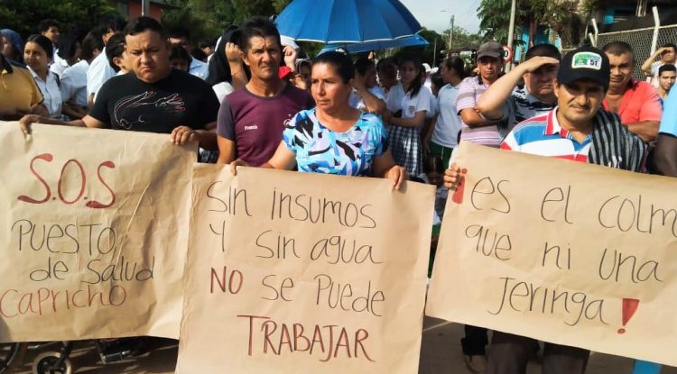 Comunidad protestó por falta de medicamentos en Puesto de Salud de El Capricho
