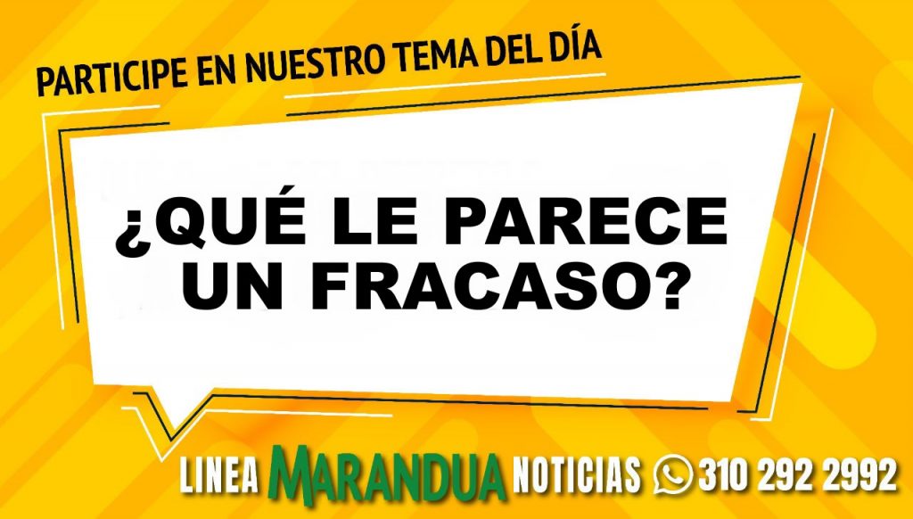 TEMA DEL DÍA: ¿QUÉ LE PARECE UN FRACASO?